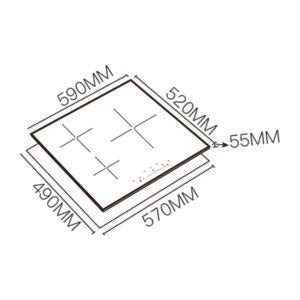 59cm Wifi Induction Hob (3 Zone)