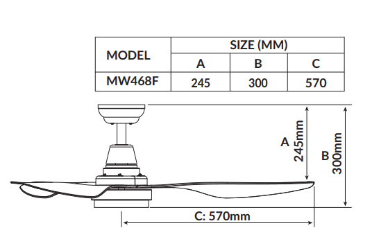 Atlas 45″ Smart Ceiling Fan